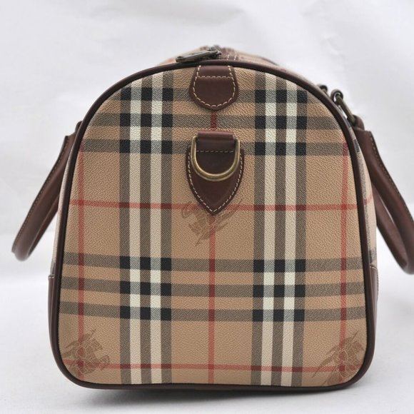 Auth Burberrys Nova Check 2Way Travel Boston Bag P - Picture 3 of 15